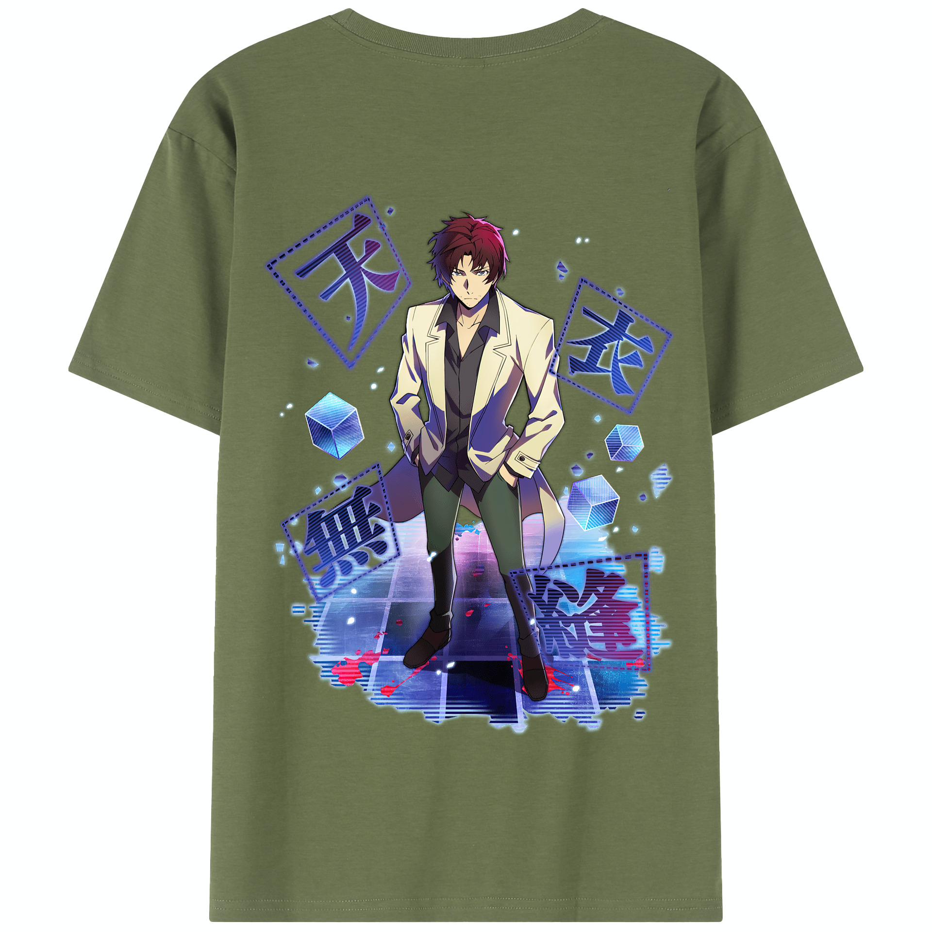 （画像用） 文豪ストレイドッグス Bungo Stray Dogs 綿100％半袖Tシャツ（背面プリント）